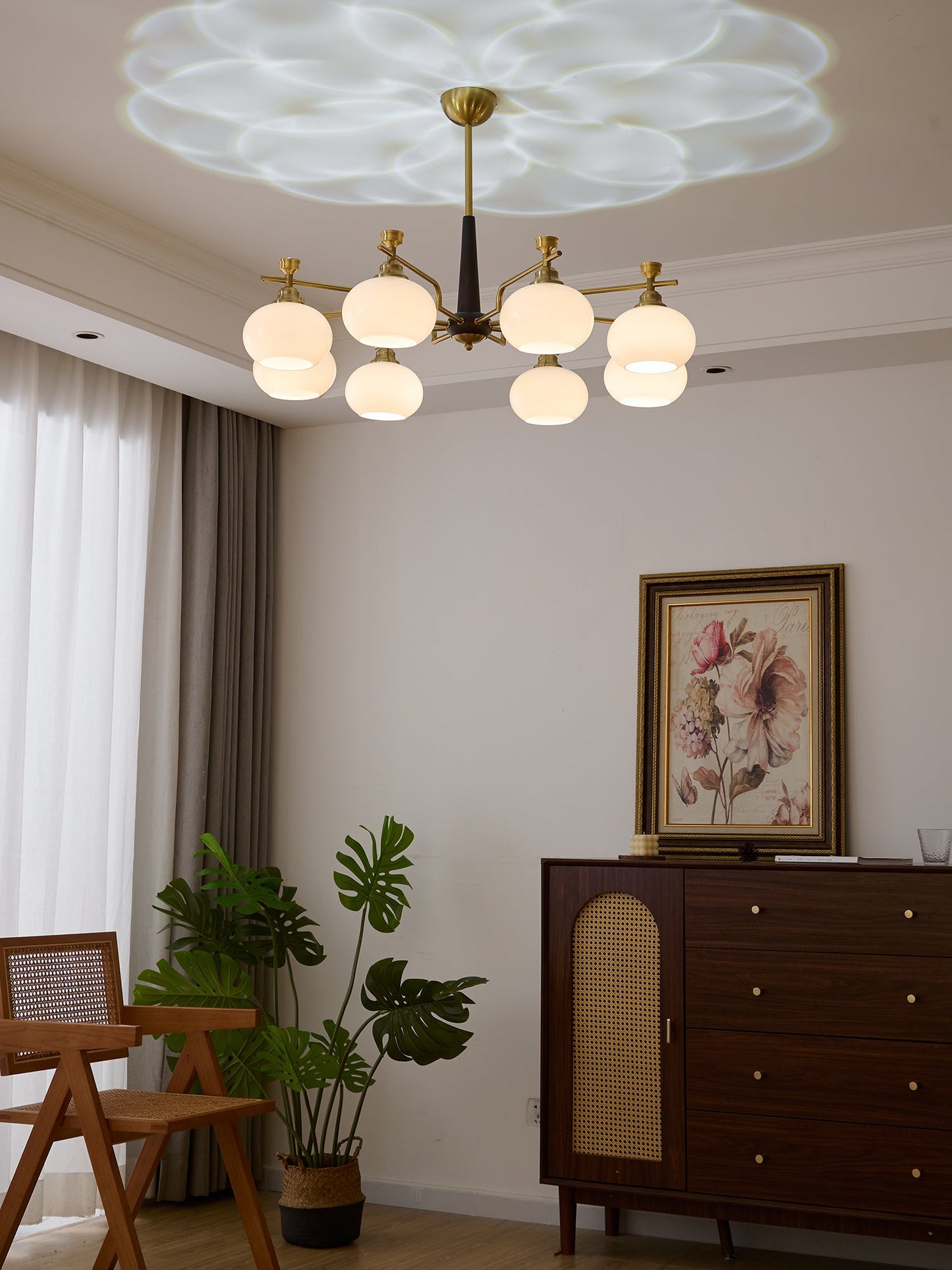 Alistair Sphere Chandelier - Elegant Design, Adjustable Height, LED Co