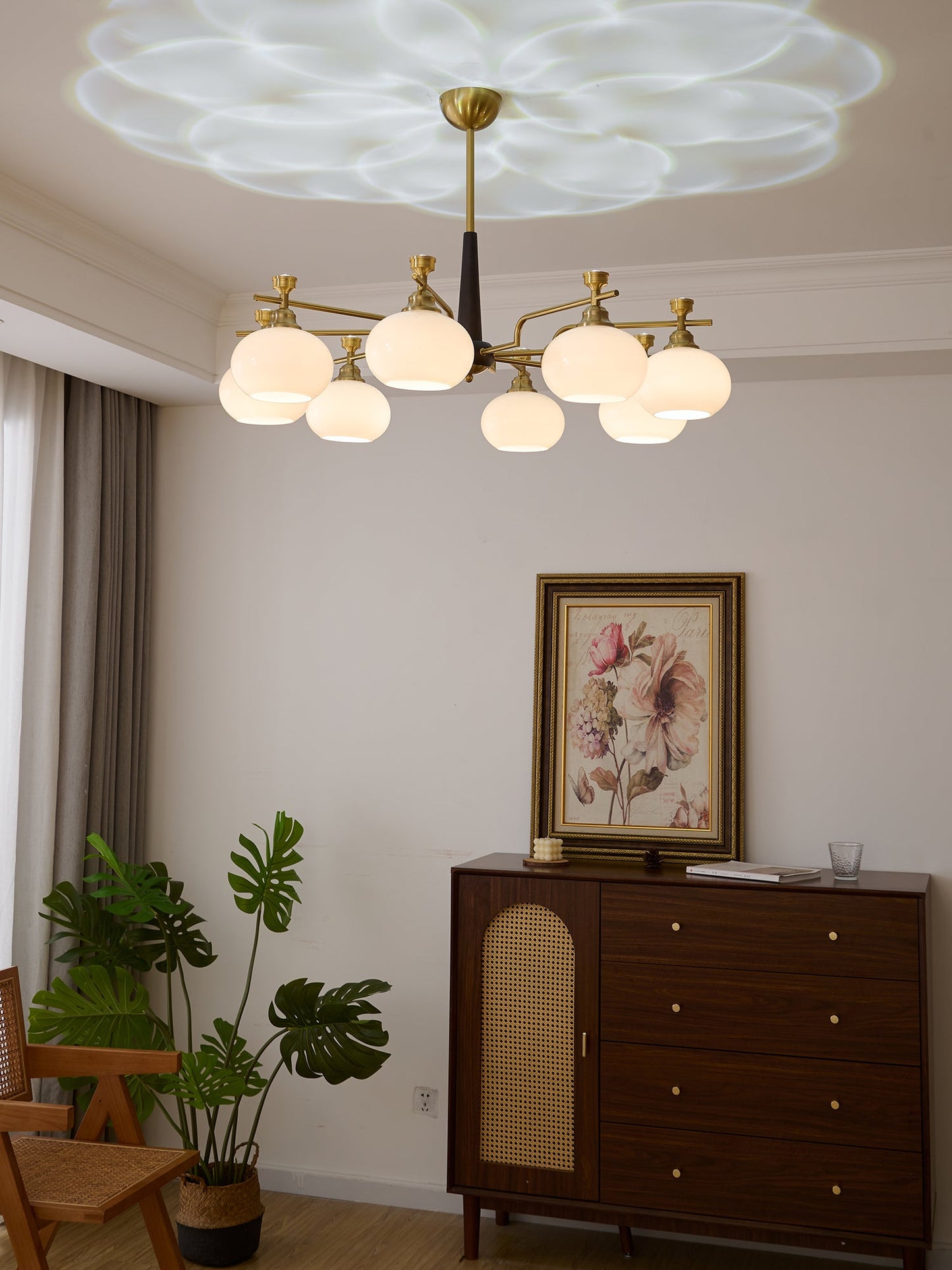 Alistair Sphere Chandelier - Elegant Design, Adjustable Height, LED Co