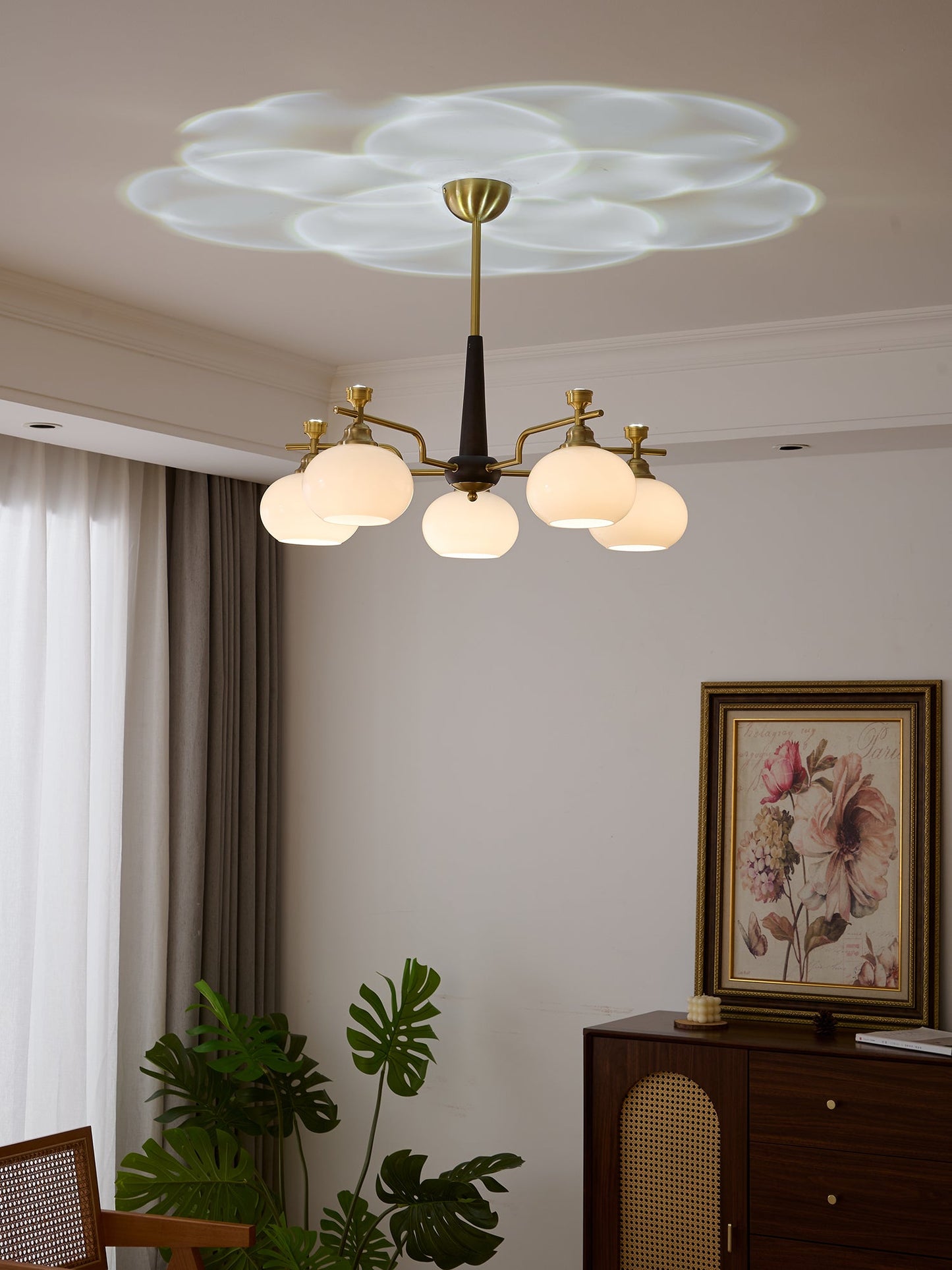 Alistair Sphere Chandelier - Elegant Design, Adjustable Height, LED Co