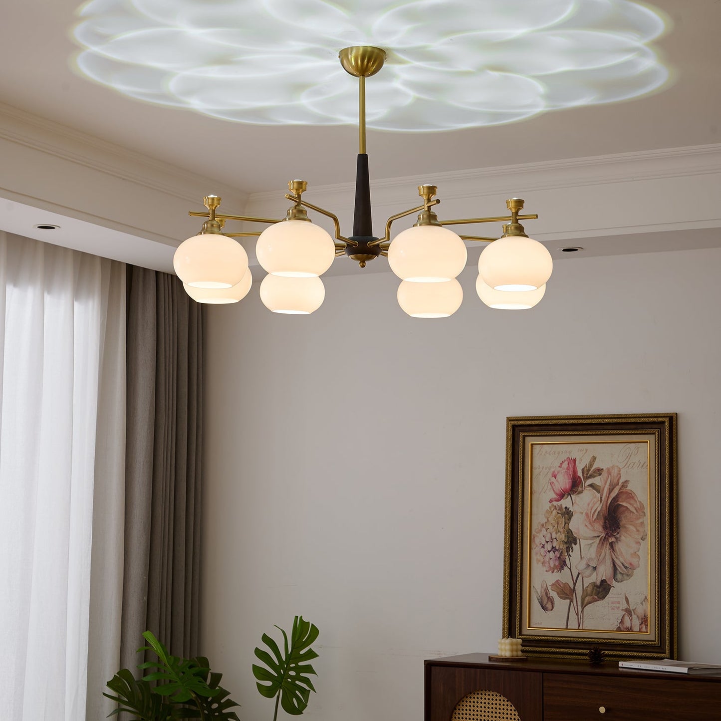 Alistair Sphere Chandelier - Elegant Design, Adjustable Height, LED Co