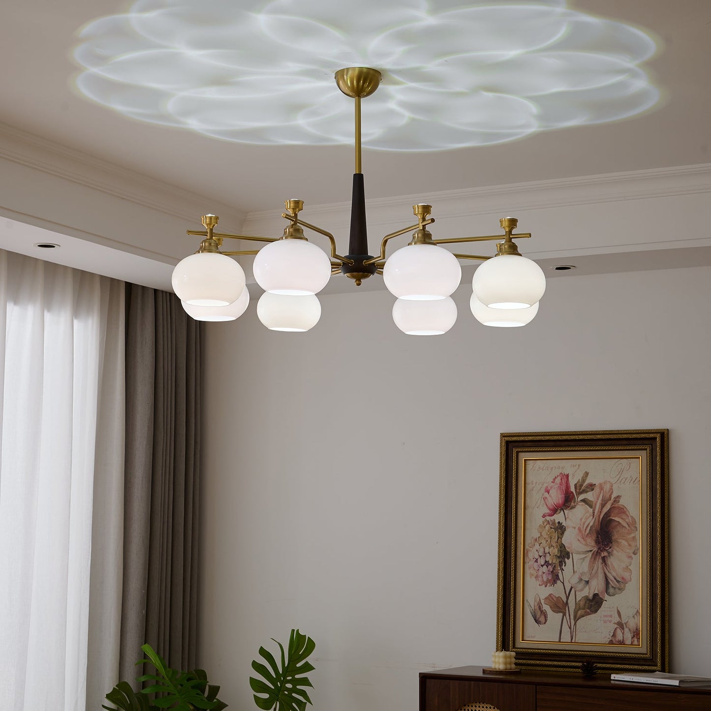 Alistair Sphere Chandelier - Elegant Design, Adjustable Height, LED Co