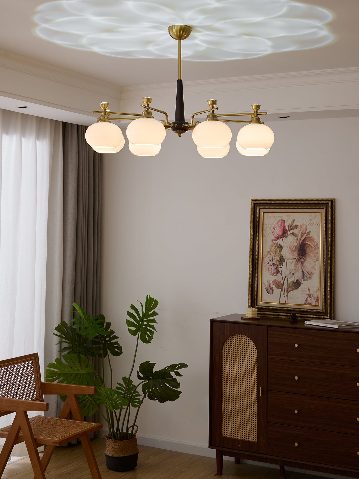 Alistair Sphere Chandelier - Elegant Design, Adjustable Height, LED Co