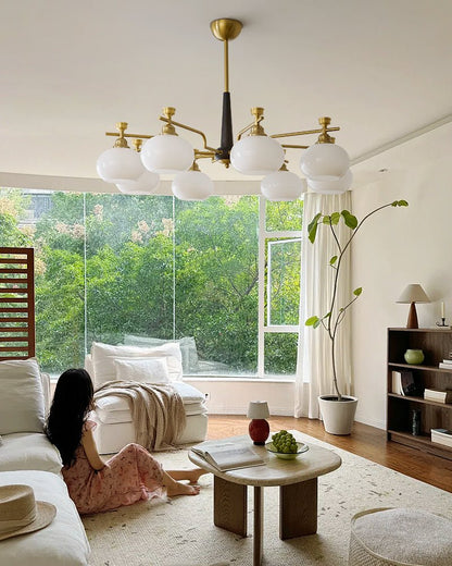 Alistair Sphere Chandelier - Elegant Design, Adjustable Height, LED Co
