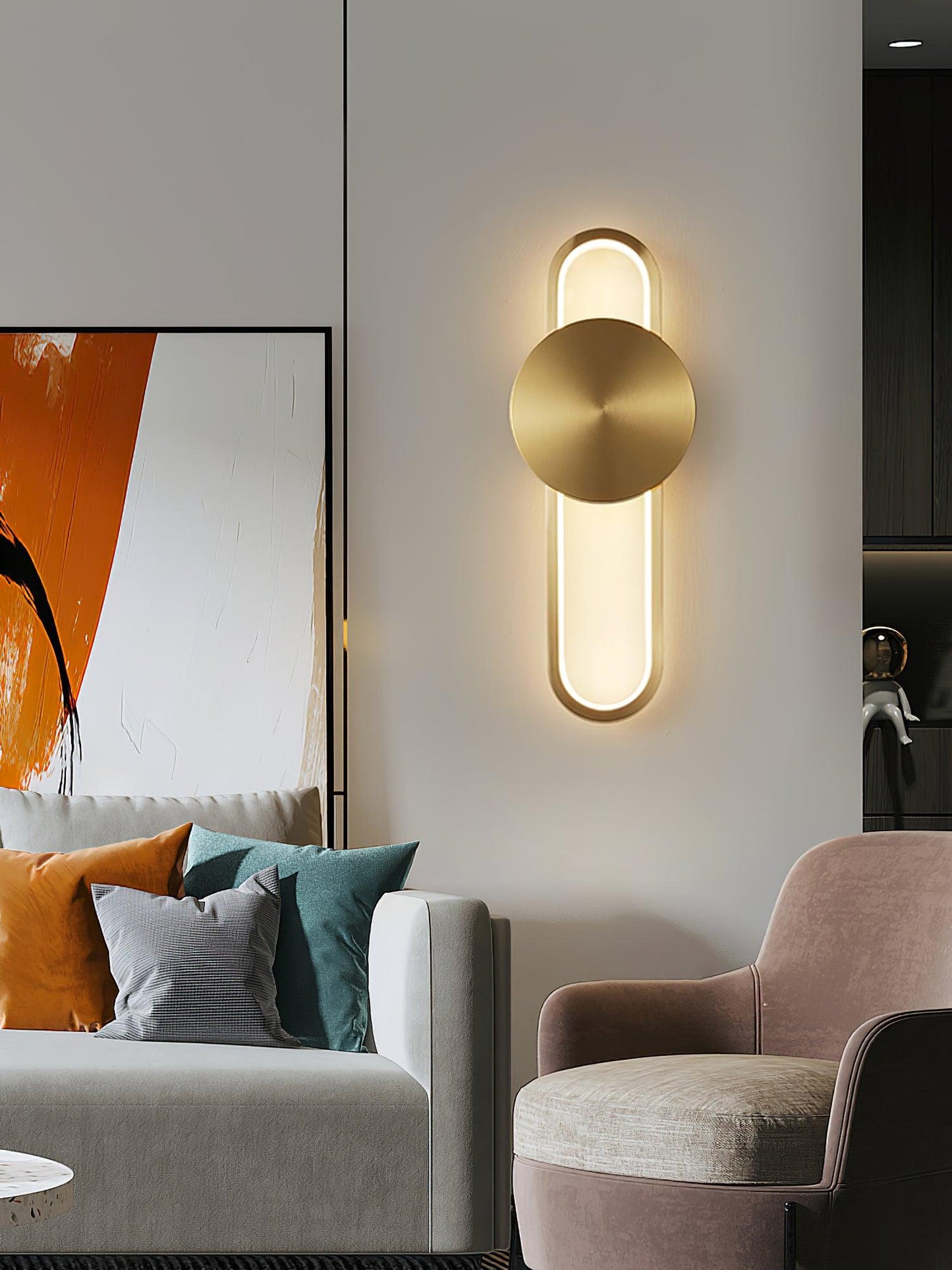 Allen Professional Wall Lamp with Adjustable Brightness and Modern Des