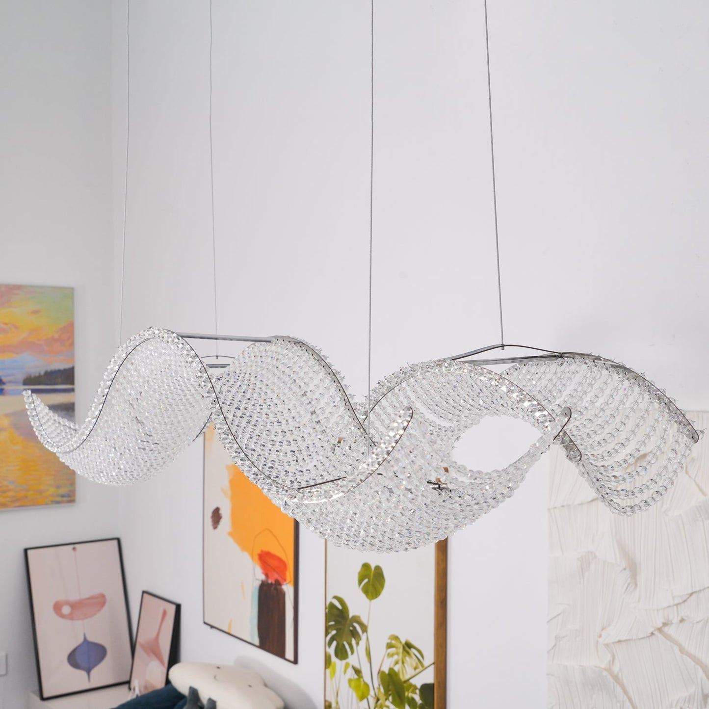 Alon Chandelier - Modern Design with Dimmable LED Lights and Adjustabl