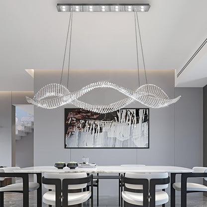 Alon Chandelier - Modern Design with Dimmable LED Lights and Adjustabl