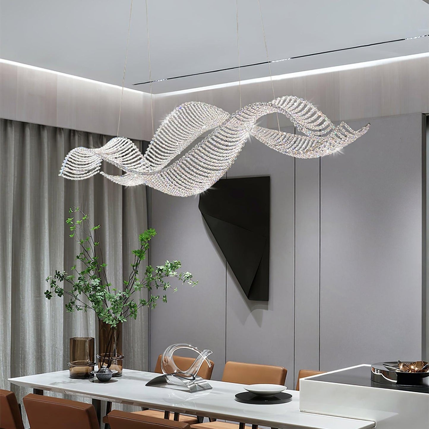 Alon Chandelier - Modern Design with Dimmable LED Lights and Adjustabl