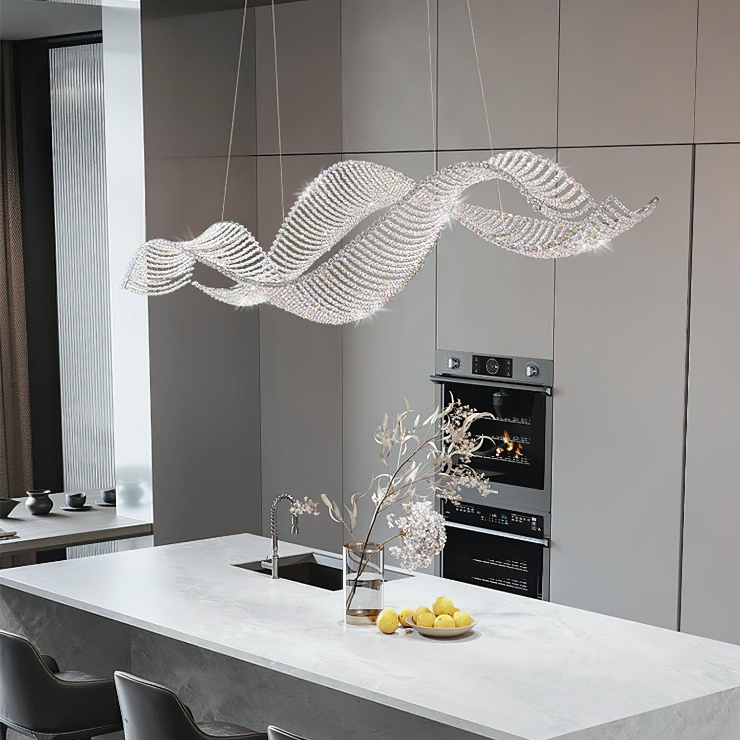 Alon Chandelier - Modern Design with Dimmable LED Lights and Adjustabl