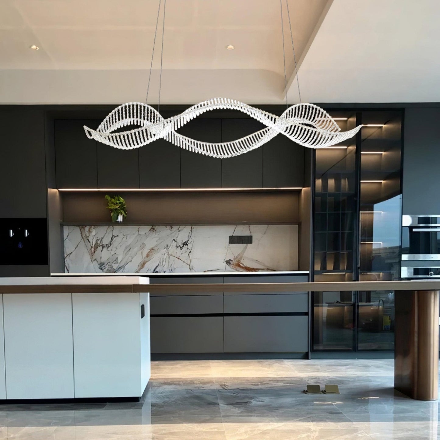 Alon Chandelier - Modern Design with Dimmable LED Lights and Adjustabl