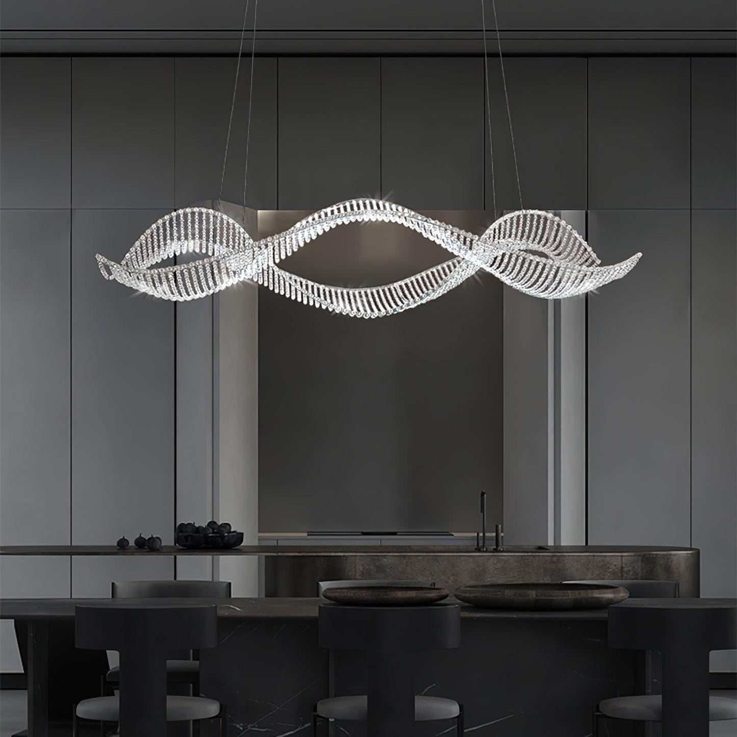 Alon Chandelier - Modern Design with Dimmable LED Lights and Adjustabl