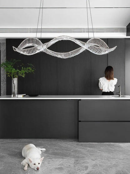 Alon Chandelier - Modern Design with Dimmable LED Lights and Adjustabl