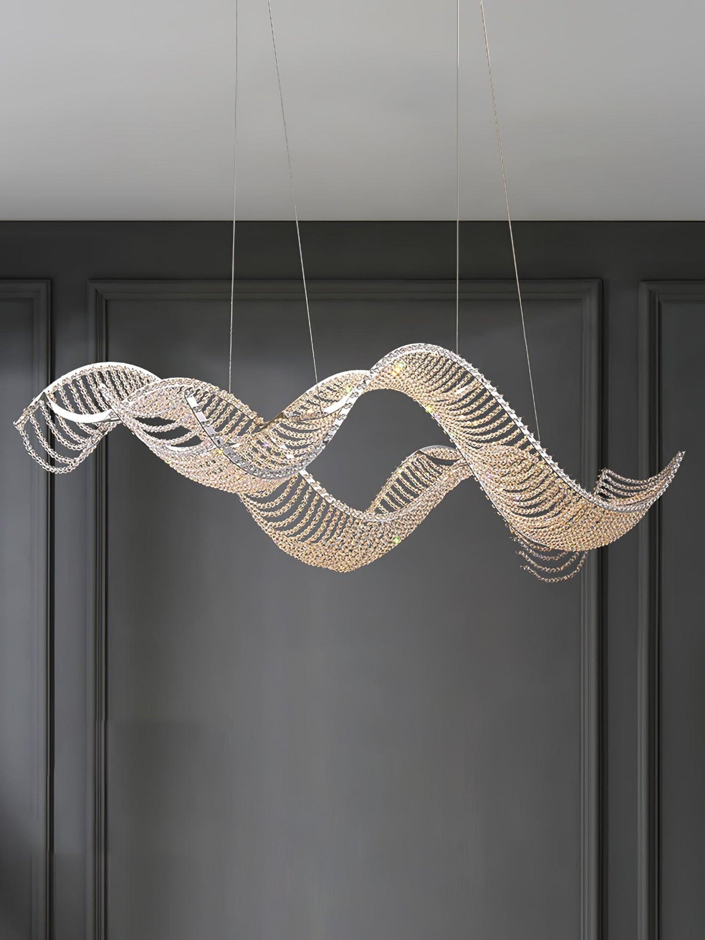 Alon Chandelier - Modern Design with Dimmable LED Lights and Adjustabl