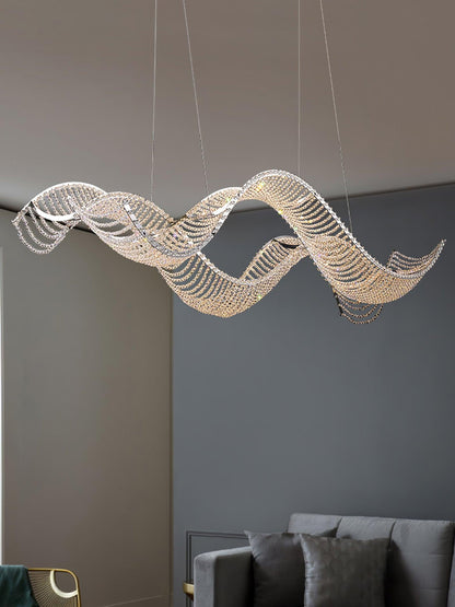 Alon Chandelier - Modern Design with Dimmable LED Lights and Adjustabl