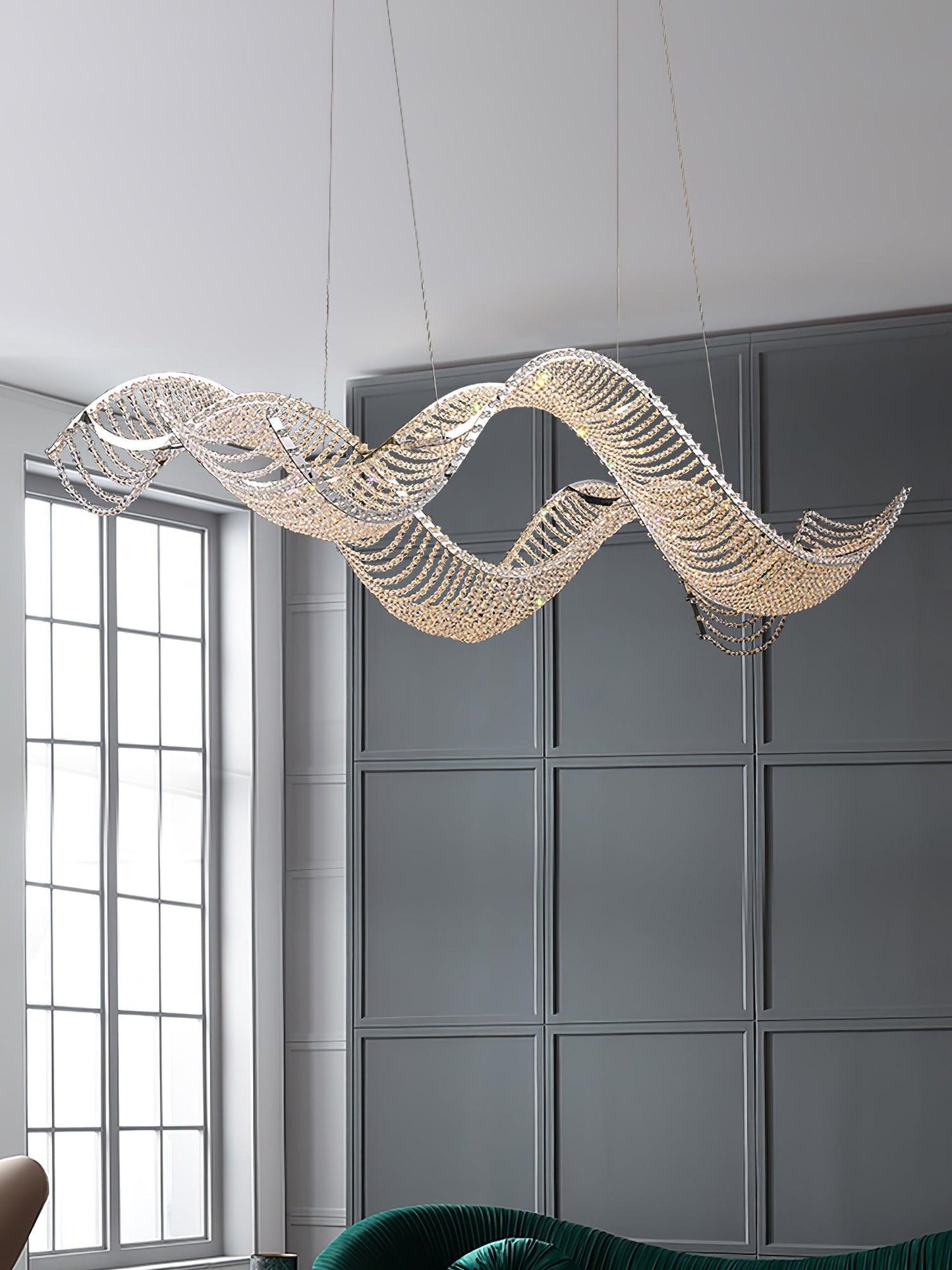 Alon Chandelier - Modern Design with Dimmable LED Lights and Adjustabl