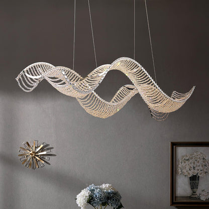 Alon Chandelier - Modern Design with Dimmable LED Lights and Adjustabl