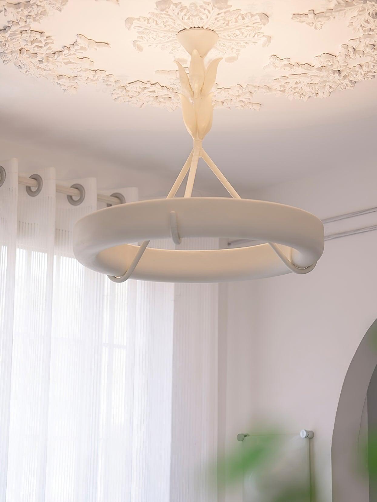 Tinsley Plaster Chandelier - Elegant Design with Adjustable Height & S