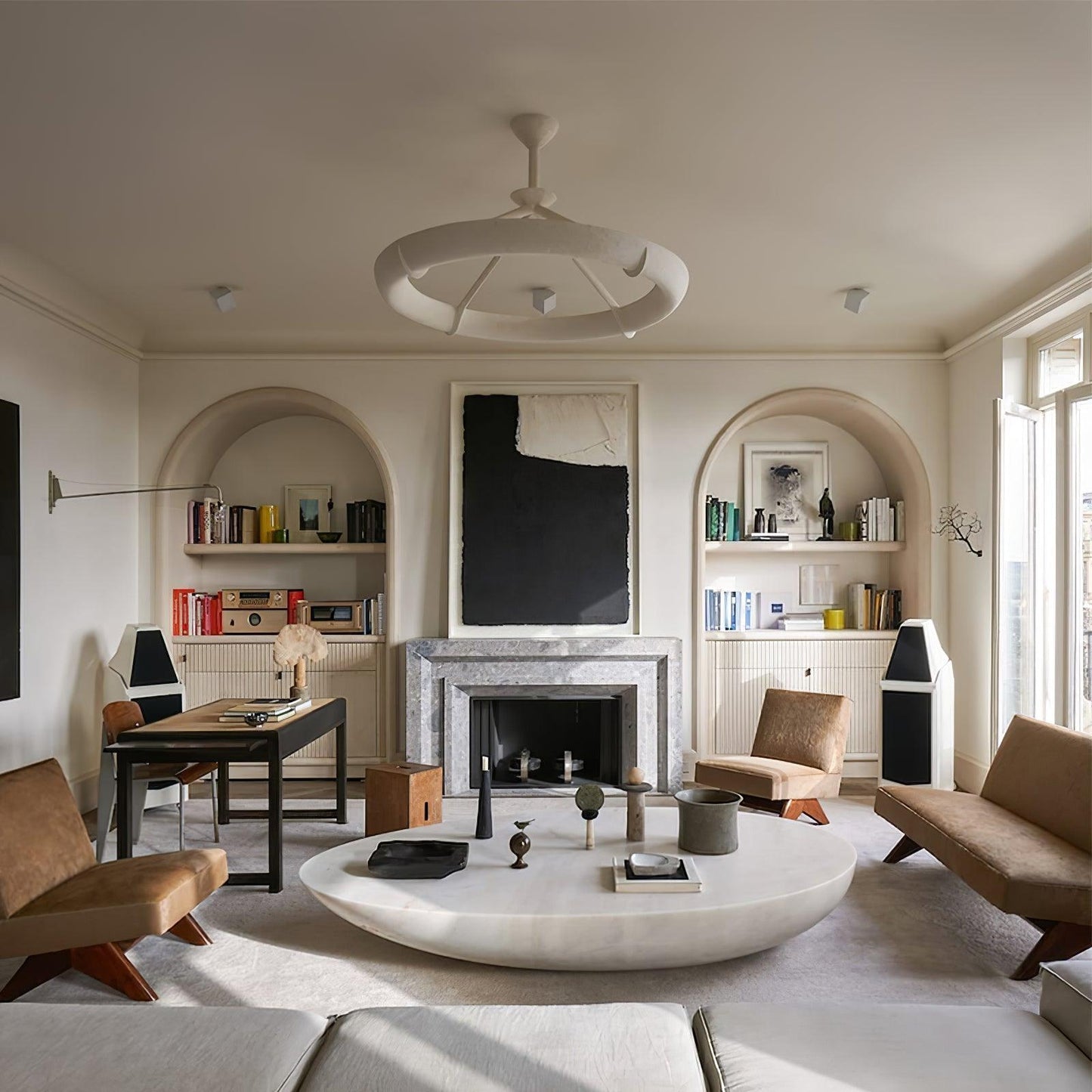 Tinsley Plaster Chandelier - Elegant Design with Adjustable Height & S