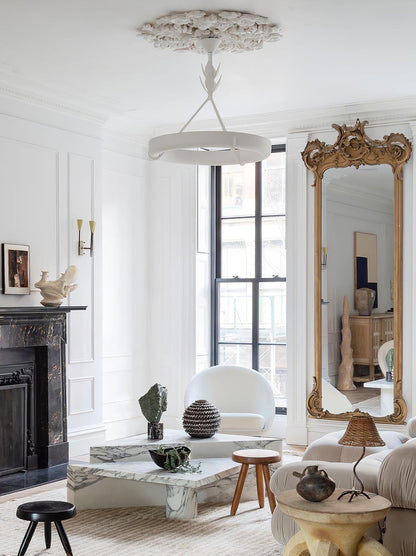 Tinsley Plaster Chandelier - Elegant Design with Adjustable Height & S