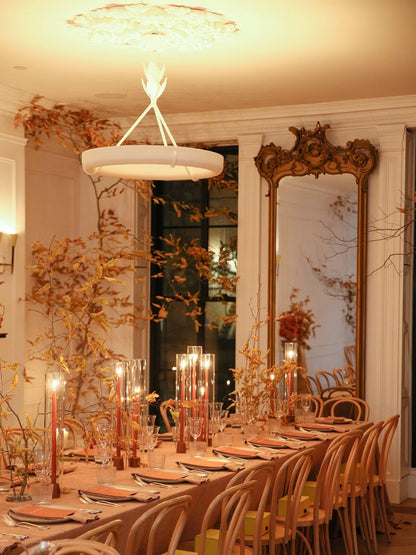 Tinsley Plaster Chandelier - Elegant Design with Adjustable Height & S