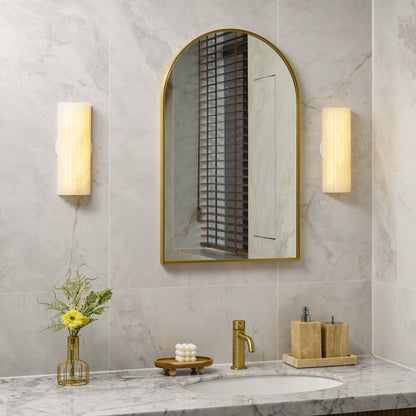 Alabaster Wall Light - Elegant Design, Adjustable Brightness