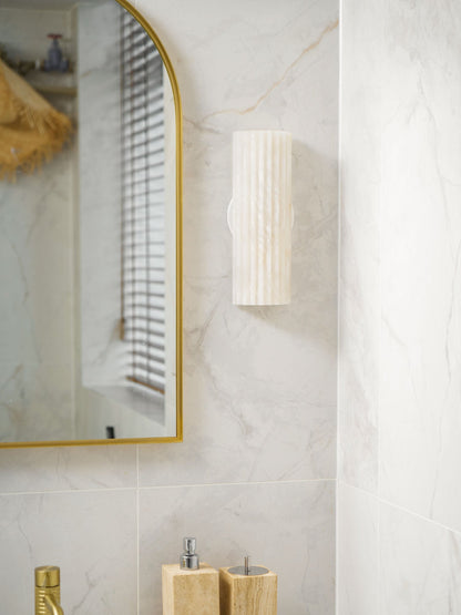 Alabaster Wall Light - Elegant Design, Adjustable Brightness