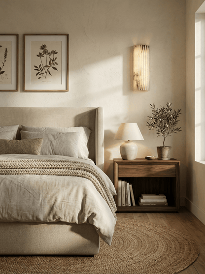 Alabaster Wall Light - Elegant Design, Adjustable Brightness