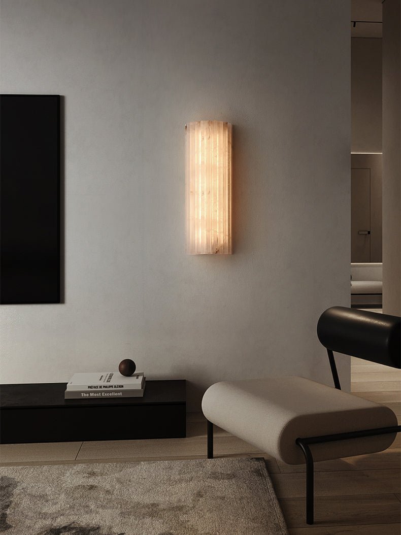 Alabaster Wall Light - Elegant Design, Adjustable Brightness