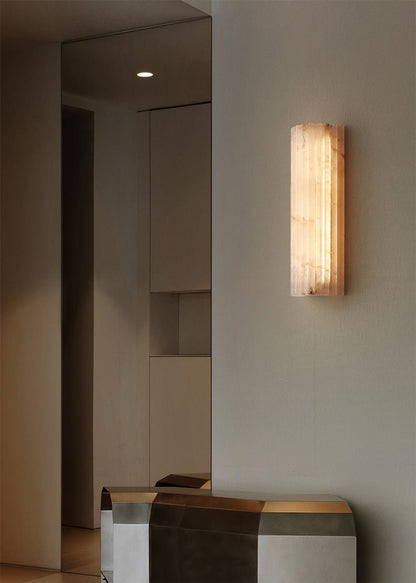 Alabaster Wall Light - Elegant Design, Adjustable Brightness