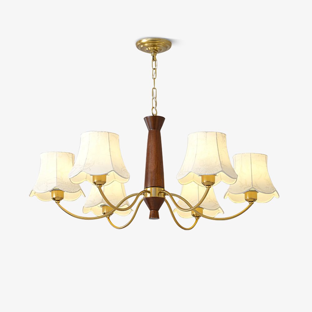 Alyssa Fabric Chandelier - Elegant Design with Adjustable Height & Sof