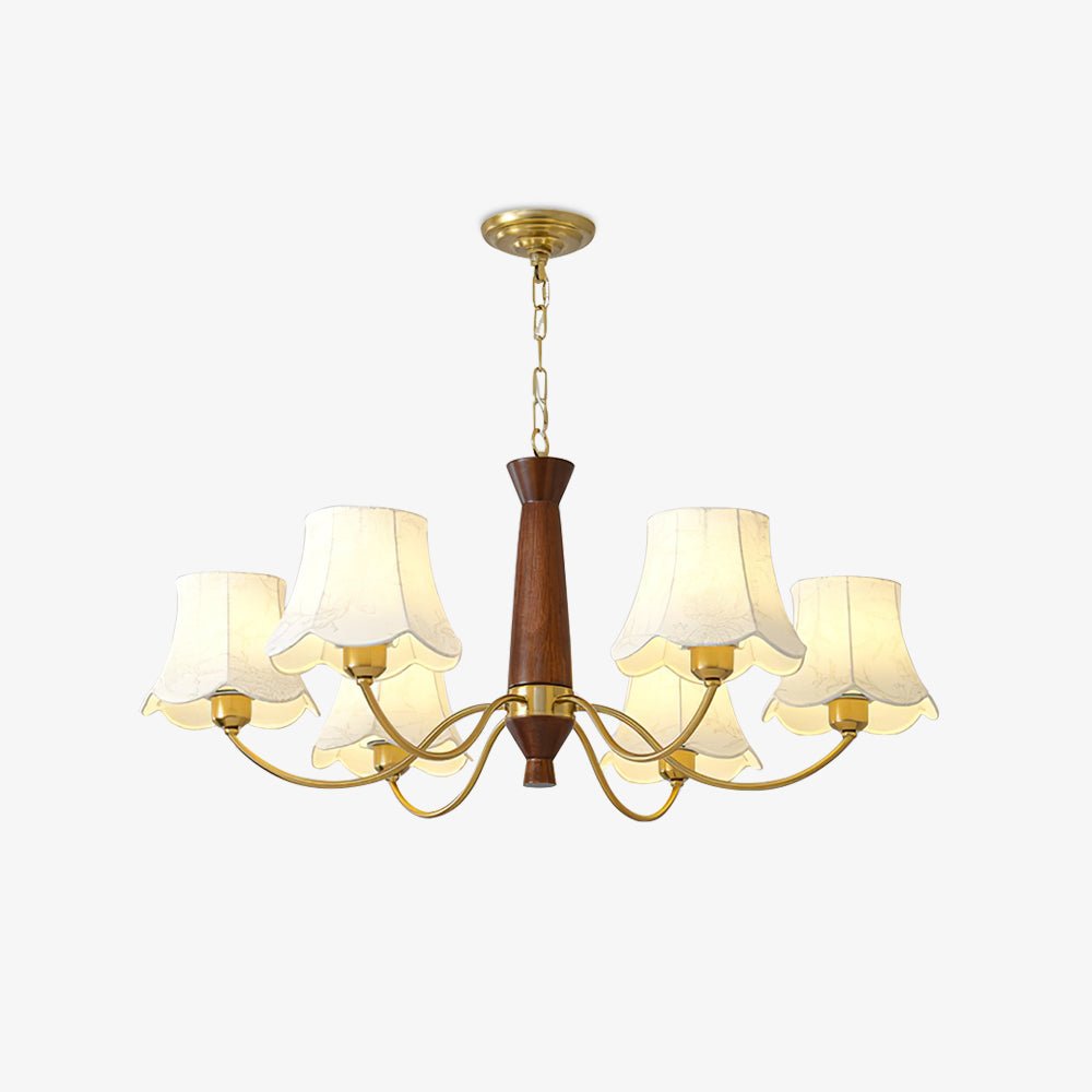 Alyssa Fabric Chandelier - Elegant Design with Adjustable Height & Sof