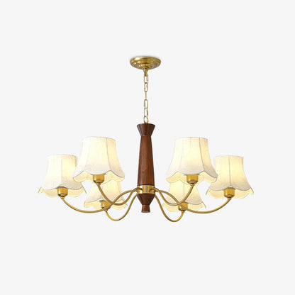 Alyssa Fabric Chandelier - Elegant Design with Adjustable Height & Sof