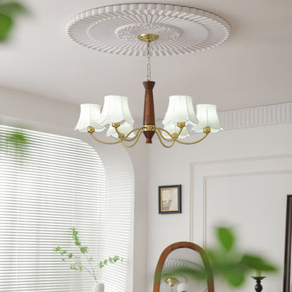 Alyssa Fabric Chandelier - Elegant Design with Adjustable Height & Sof