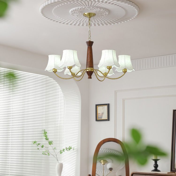 Alyssa Fabric Chandelier - Elegant Design with Adjustable Height & Sof