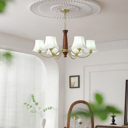Alyssa Fabric Chandelier - Elegant Design with Adjustable Height & Sof