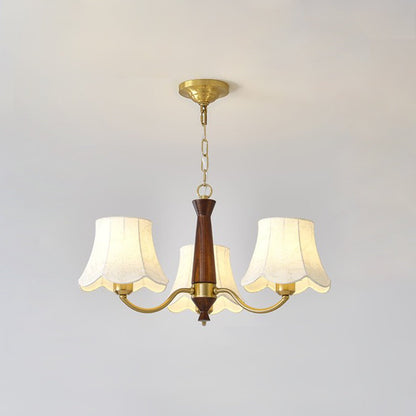 Alyssa Fabric Chandelier - Elegant Design with Adjustable Height & Sof