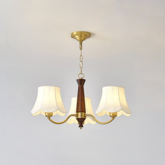 Alyssa Fabric Chandelier - Elegant Design with Adjustable Height & Sof