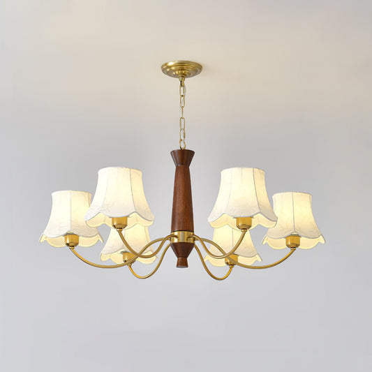 Alyssa Fabric Chandelier - Elegant Design with Adjustable Height & Sof