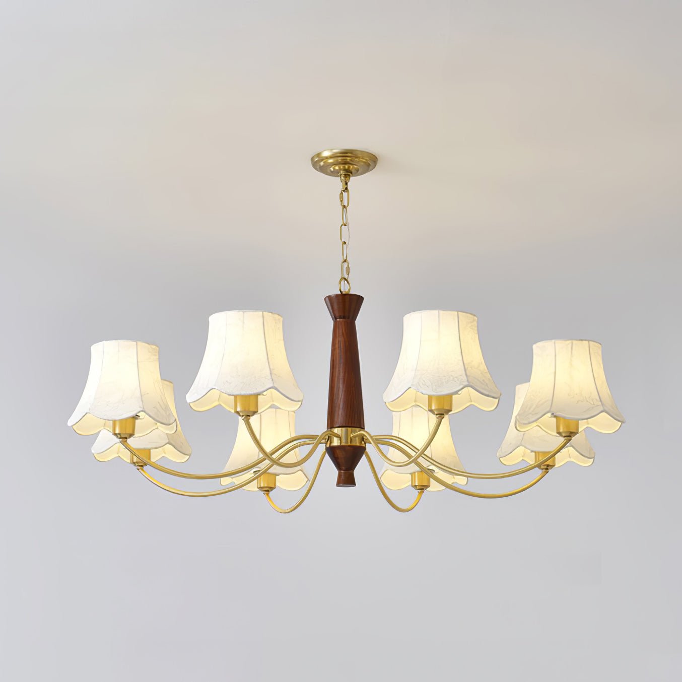 Alyssa Fabric Chandelier - Elegant Design with Adjustable Height & Sof