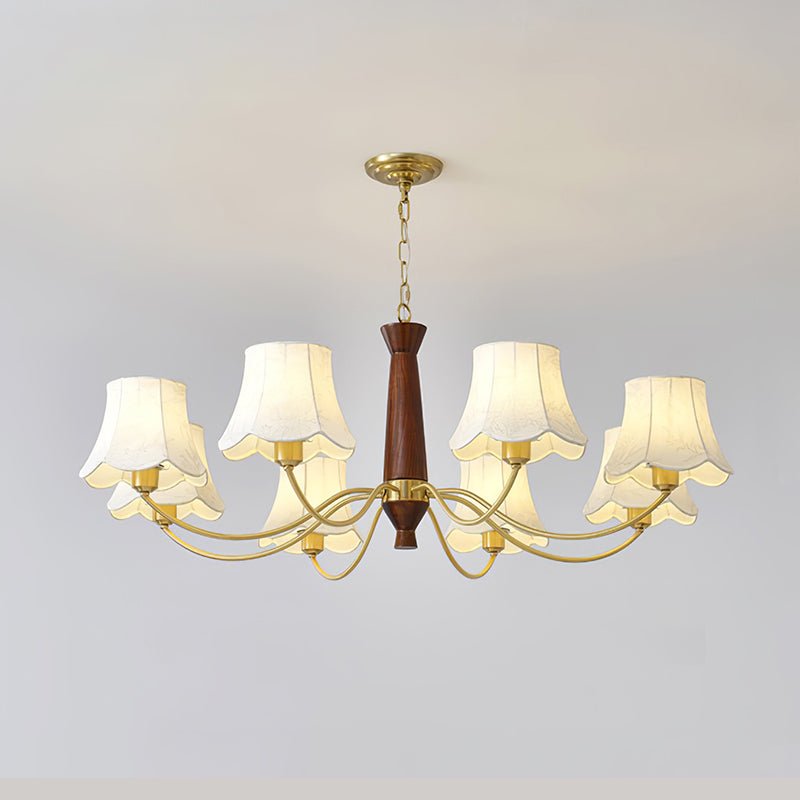 Alyssa Fabric Chandelier - Elegant Design with Adjustable Height & Sof