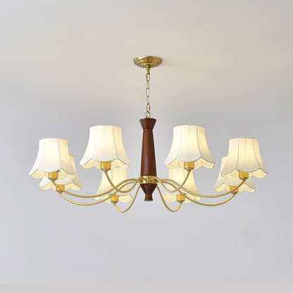 Alyssa Fabric Chandelier - Elegant Design with Adjustable Height & Sof