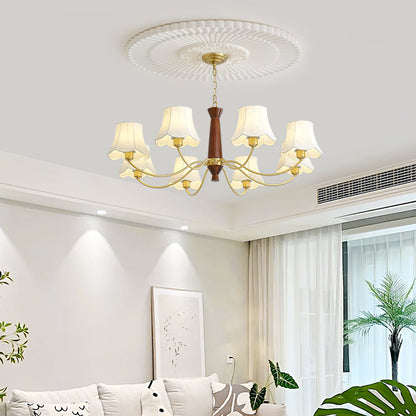 Alyssa Fabric Chandelier - Elegant Design with Adjustable Height & Sof