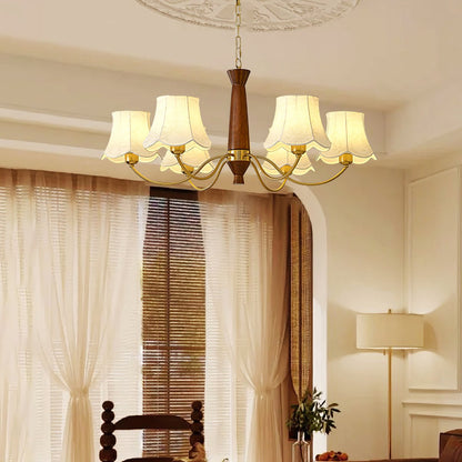 Alyssa Fabric Chandelier - Elegant Design with Adjustable Height & Sof