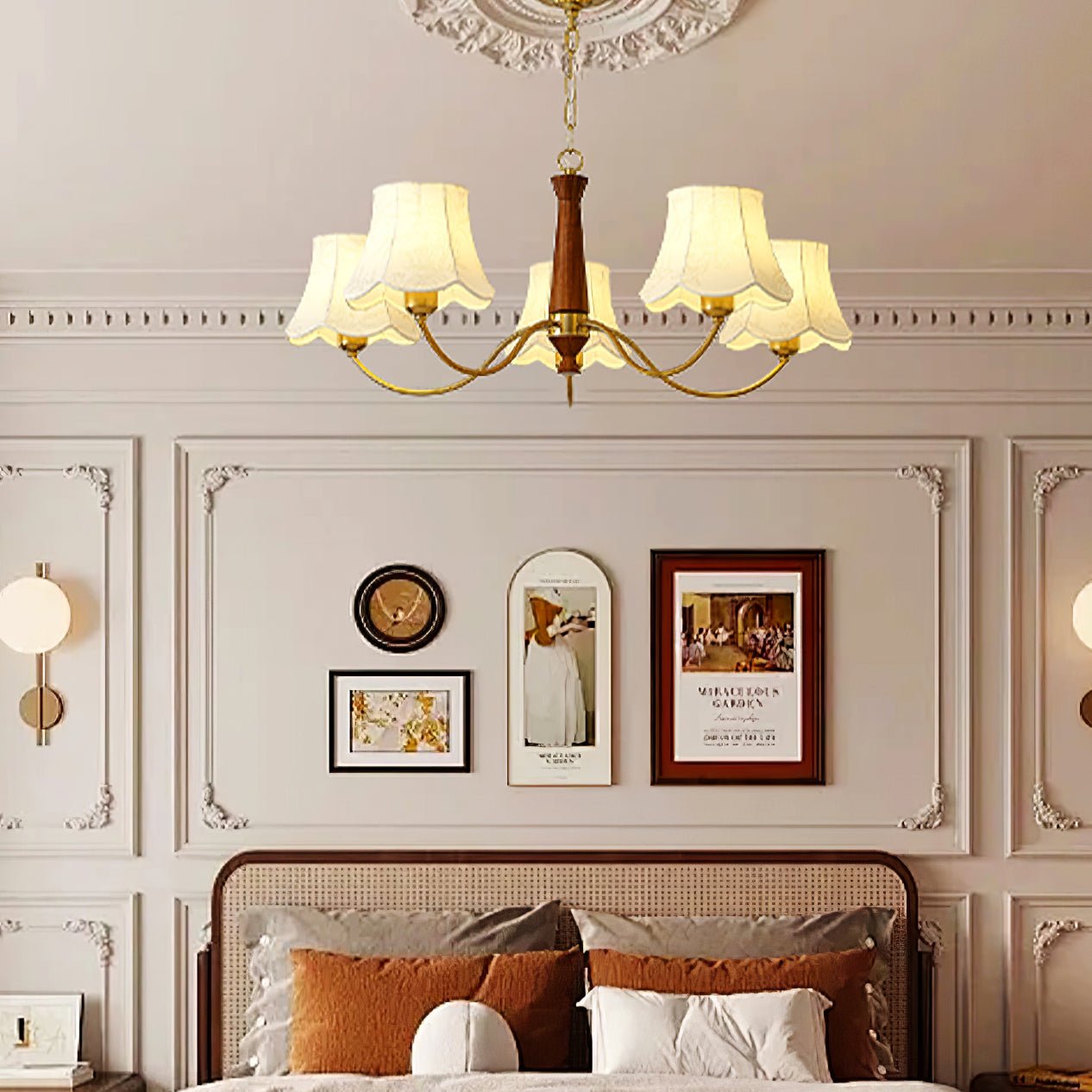 Alyssa Fabric Chandelier - Elegant Design with Adjustable Height & Sof
