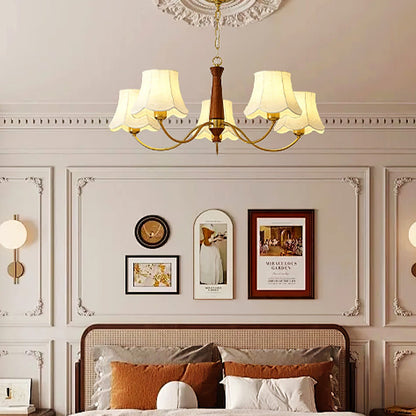 Alyssa Fabric Chandelier - Elegant Design with Adjustable Height & Sof
