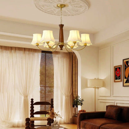Alyssa Fabric Chandelier - Elegant Design with Adjustable Height & Sof