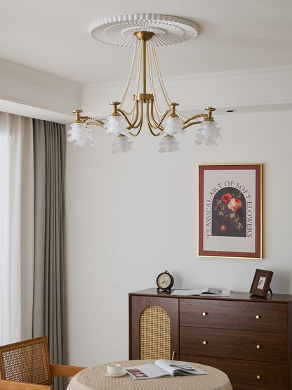 Amaris Rose Chandelier - Elegant Crystal Design with Dimmable Lighting