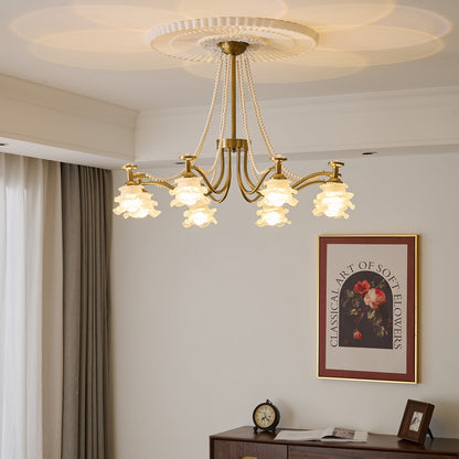 Amaris Rose Chandelier - Elegant Crystal Design with Dimmable Lighting