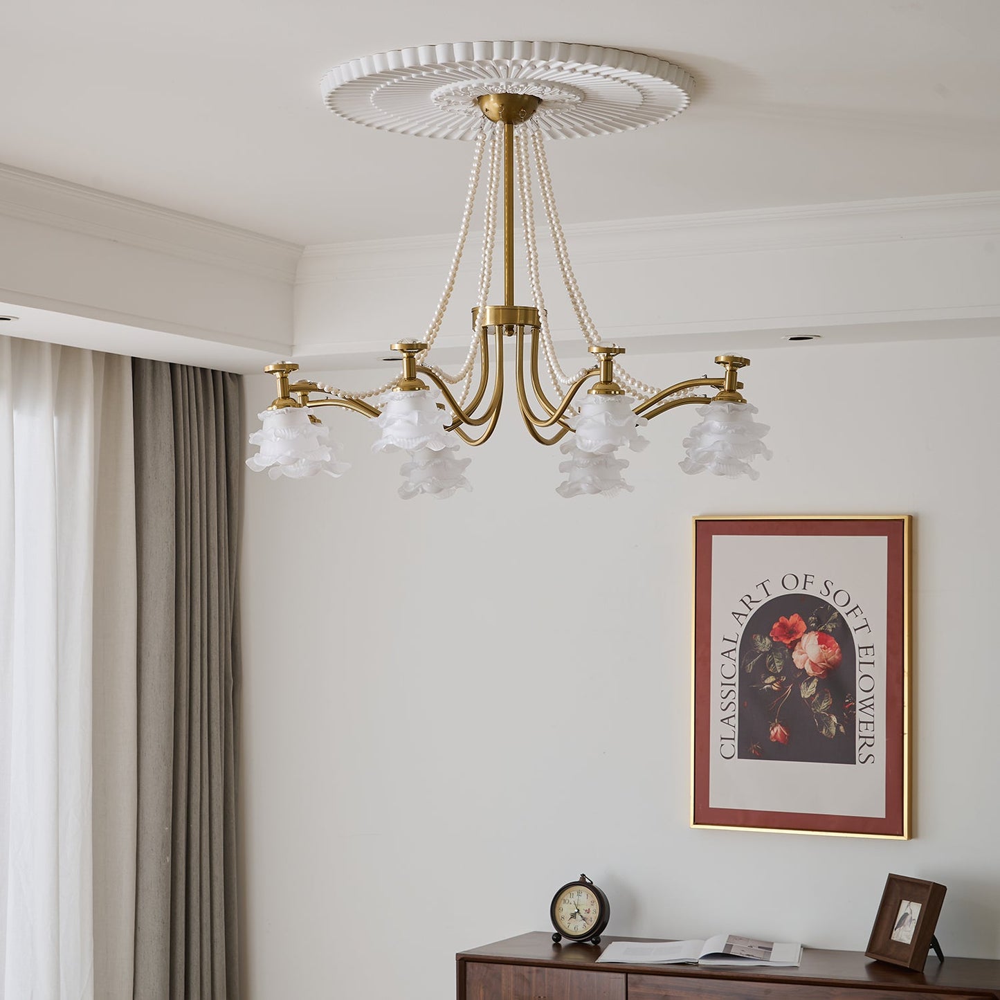 Amaris Rose Chandelier - Elegant Crystal Design with Dimmable Lighting