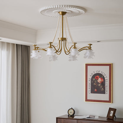 Amaris Rose Chandelier - Elegant Crystal Design with Dimmable Lighting