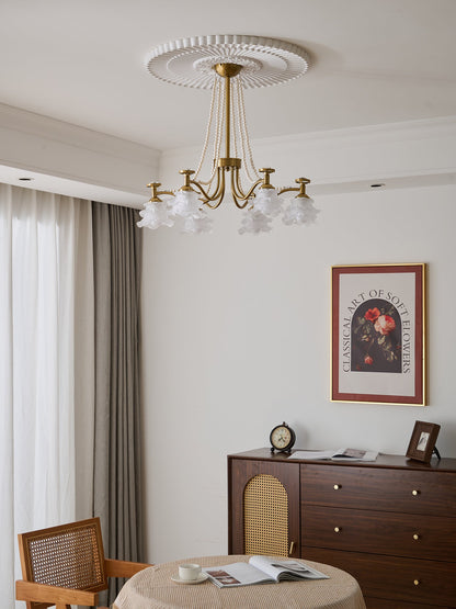 Amaris Rose Chandelier - Elegant Crystal Design with Dimmable Lighting